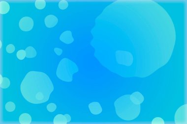 Mavi zemin üzerinde mavi parçacıklar, bakteri, koronavirüs, sudaki virüsler..