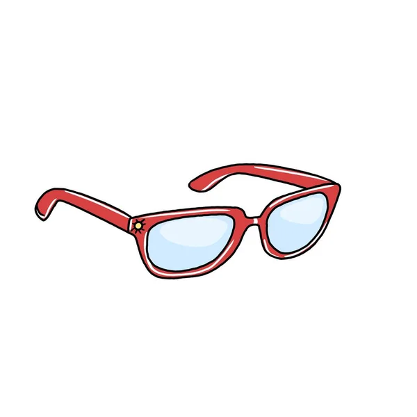Beyaz Arka Planda Parlak Kadın Güneş Gözlüklerinin Bir Çizimi Arkaplan — Stok fotoğraf