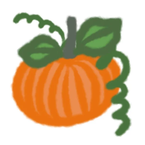 Een Aquarel Illustratie Voor Halloween Een Fel Oranje Rijpe Grote — Stockfoto