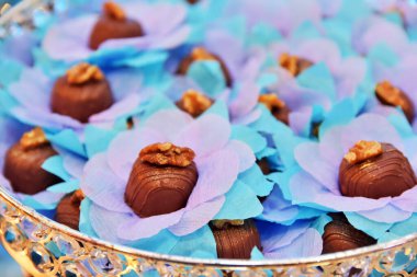 Parti dekorasyonu için ev yapımı şeker.