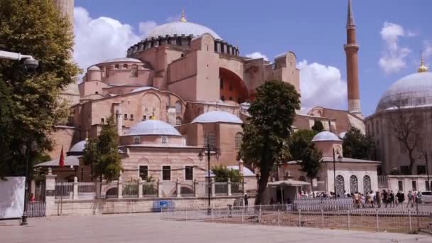 Przechył Hagia Sophia, przechył meczetu Hagia Sophia — Wideo stockowe