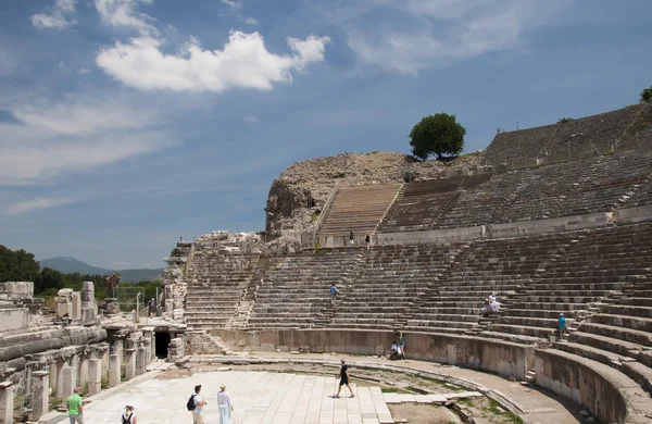 Anfiteatro, Éfeso ciudad antigua, Selcuk, Turquía — Foto de Stock