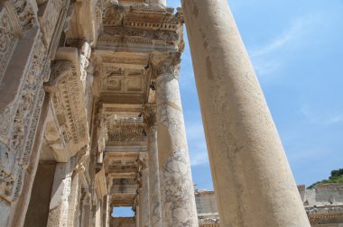 Detail of the Library of Celsus, Ephesus ancient city, Selcuk, Turkey