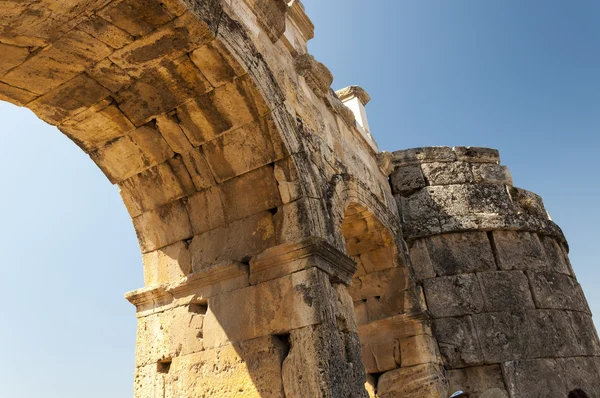 The ruins of the ancient city of Hierapolis, Detail, Turkey — Stok fotoğraf