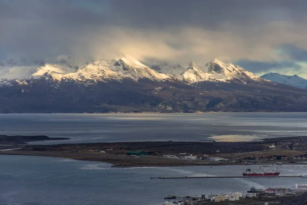 Vue Panoramique Sud Des Andes Arrière Plan Avec Lumière Soleil — Photo