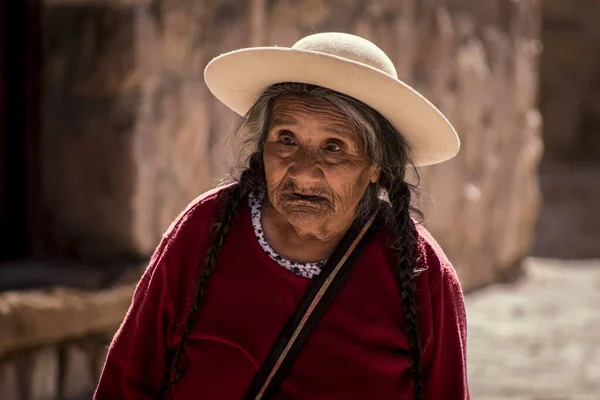 Tipik Güneyli Amerikan Puna Yerli Kadın Jujuy Arjantin — Stok fotoğraf