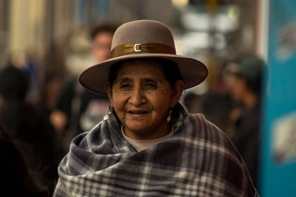 Tipik Güneyli Amerikan Puna Yerli Kadın Güney Bolivya — Stok fotoğraf