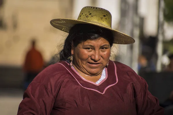 Mulher Nativa Típica Souht American Puna Sul Bolívia — Fotografia de Stock