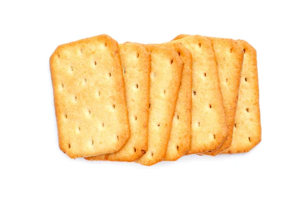 Gruppe Von Leckeren Hausgemachten Cracker Oder Keks Auf Weißem Hintergrund — Stockfoto