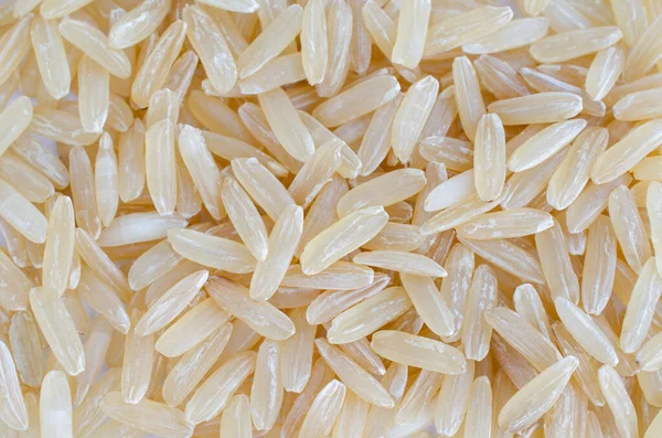 Visão Superior Fundo Arroz Integral Orgânico Seco Para Ingrediente Alimentos — Fotografia de Stock