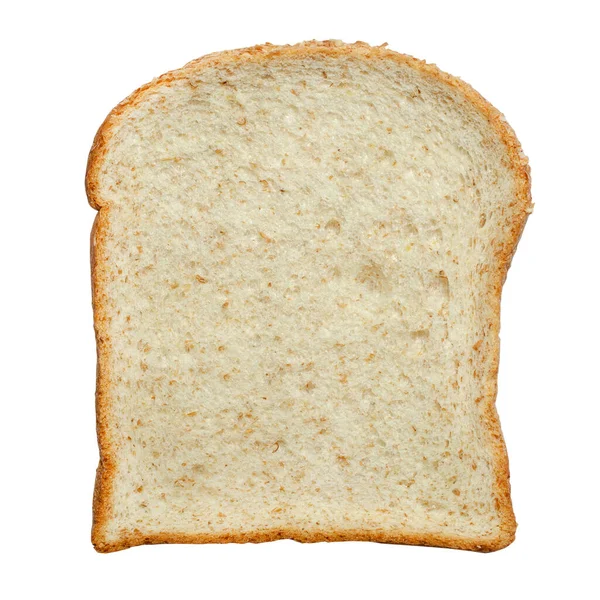 Закрыл Вкусный Домашний Хлеб Цельной Пшеницы Белом Фоне Здорового Углеводного — стоковое фото