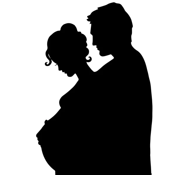Чоловік і вагітна жінка — стоковий вектор