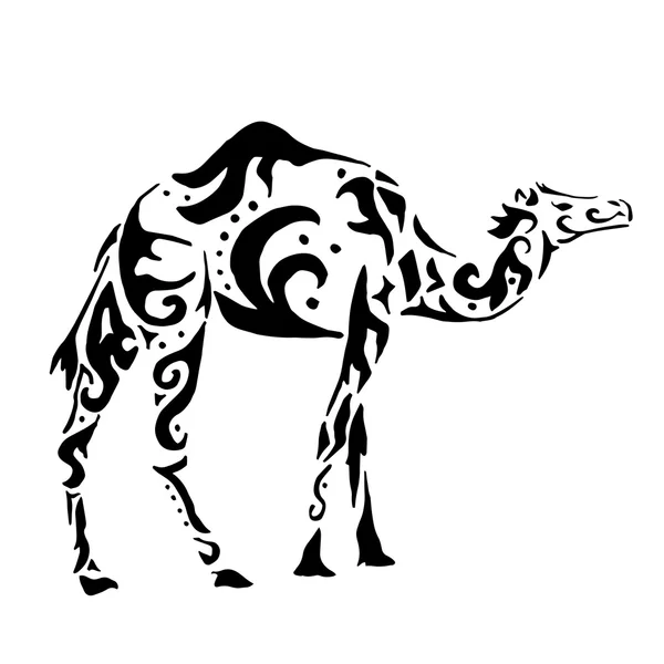 Adorno vintage camello — Archivo Imágenes Vectoriales