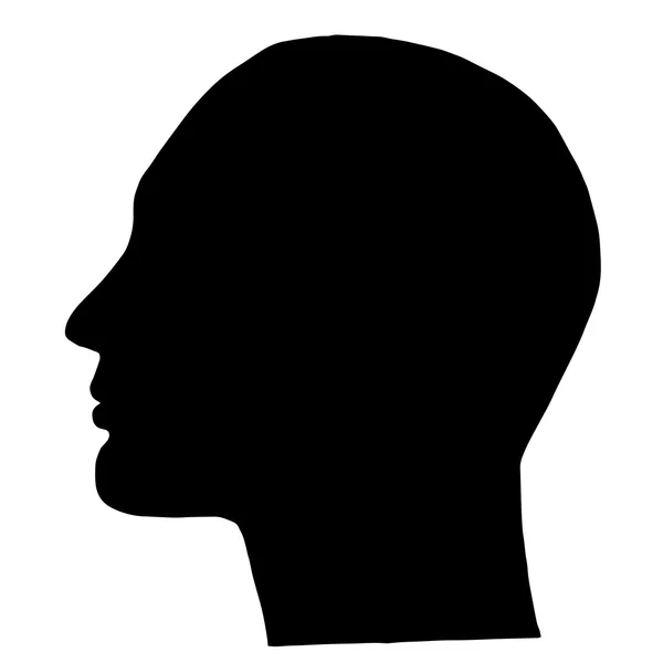 Высококачественный оригинальный силуэт головы — стоковый вектор