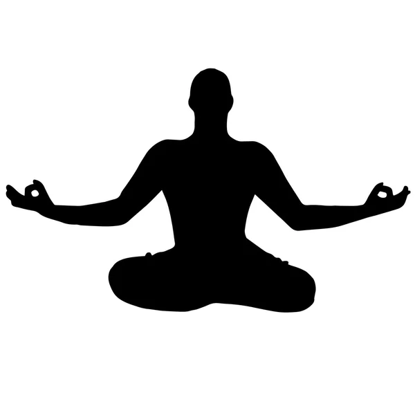 La silhouette d'un yogi — Image vectorielle