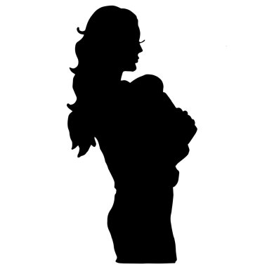 Anne ve bebek beyaz arka plan üzerinde izole elleri üzerinde