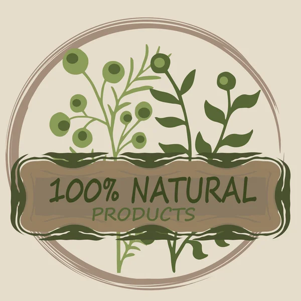 Logo oranique ou naturel pour produits ou entreprises — Image vectorielle