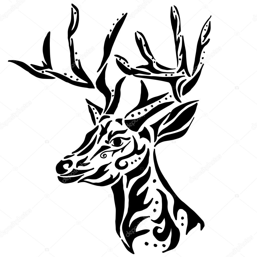 cervo per colorazione o tatuaggio isolato su priorit 224 cervo per colorazione o tatuaggio isolato su priorit 224