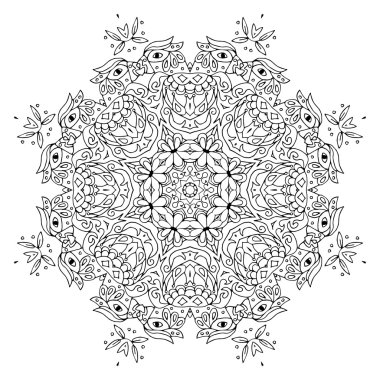 yuvarlak desenle boyama birçok unsurlar