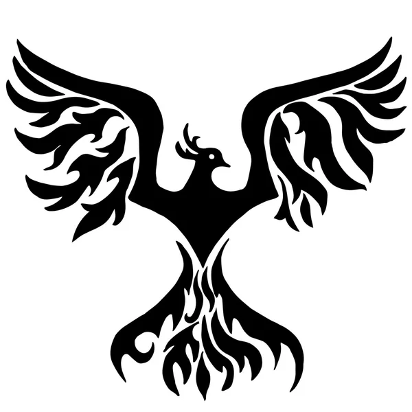 Sihirli kuş. Phoenix boyama veya dövme için