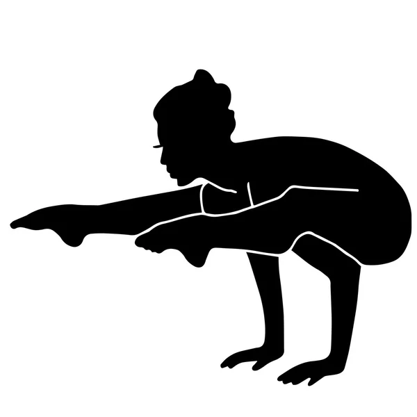 Hiqh calidad chica gimnasta aislado sobre fondo blanco — Vector de stock