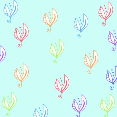 Sorunsuz çiçek desenli fabrick veya gökkuşağı collo babyroom