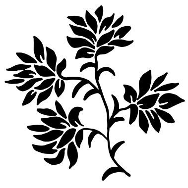 İzole üzerinde siyah arka plan ile kırmızı çiçek desenli bırakır