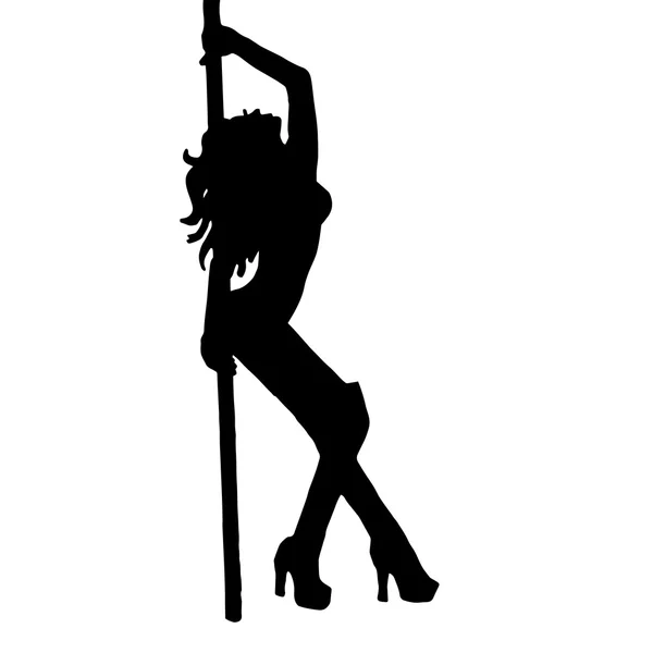 고품질 girl.striptease; poledance; -댄스 — 스톡 벡터