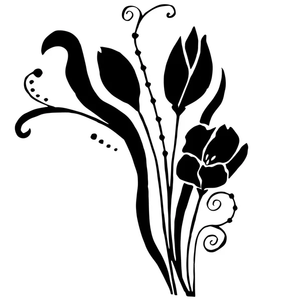 Calidad Hiqh ramo original de flores para colorear u otras necesidades — Archivo Imágenes Vectoriales
