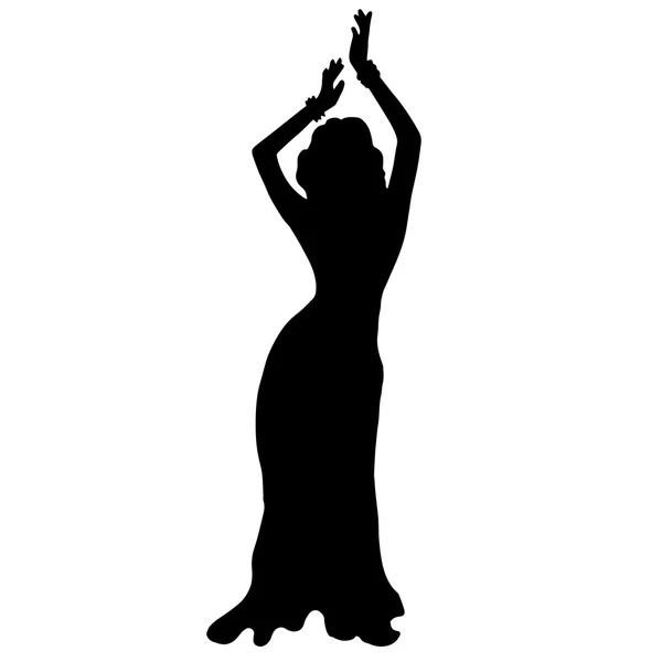 Hochwertige Originalillustration eines tanzenden Mädchens. Bauchtanz — Stockvektor