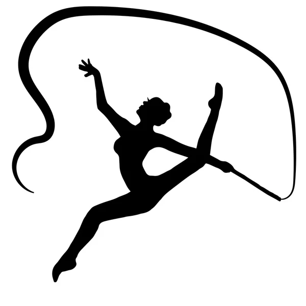 Высококачественные оригинальные гимнастические упражнения для девочек с гипнозом — стоковый вектор