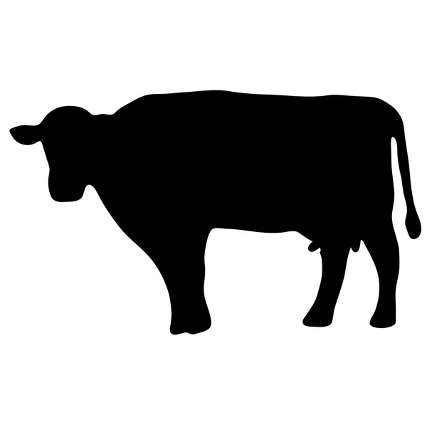 De oorspronkelijke ilustration van de hoge kwaliteit van koe silhouet — Stockvector