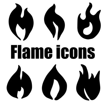 Web tasarım veya herhangi bir diğer için yüksek kaliteli orijinal alev Icons set