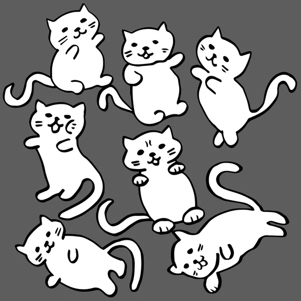 Illustration originale de haute qualité de chat motif chat drôle — Image vectorielle