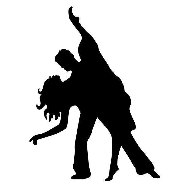 Pareja de baile latino aislado sobre fondo blanco — Vector de stock