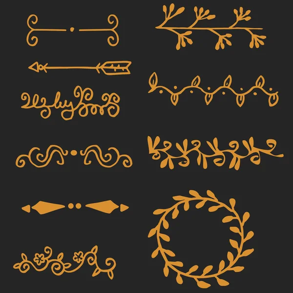 High quality original set of vintage elements of any design need — Stock Vector