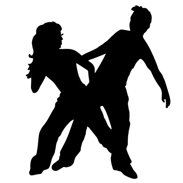 Pareja original de alta calidad para niños danza aislada sobre fondo blanco — Vector de stock