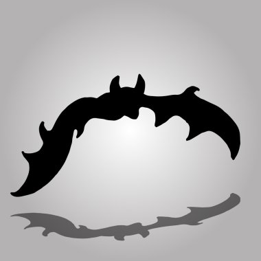 trendy vektör Cadılar Bayramı yarasa gölge ile