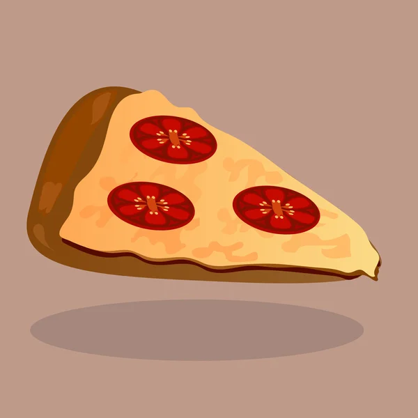 Pizza vectorielle originale à la mode de très haute qualité à l'ail tomate — Image vectorielle