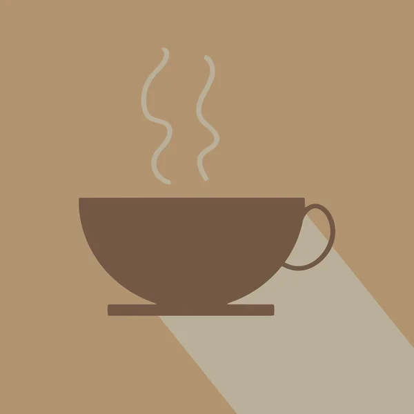 Moderno vector de café o taza de té ilustración — Archivo Imágenes Vectoriales