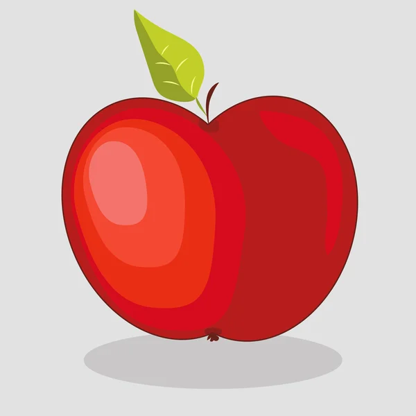 Trendy  vector red apple illustration — Stock Vector