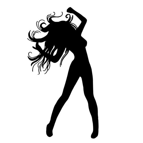 Original de moda vector chica bailando — Vector de stock