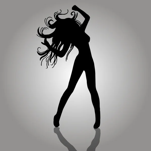 Mode vecteur fille danse — Image vectorielle