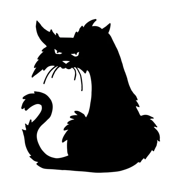 Vector de moda miedoso halloween gato — Vector de stock