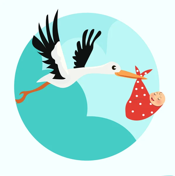 Cartão de anúncio do bebé. ilustração vetorial — Vetor de Stock