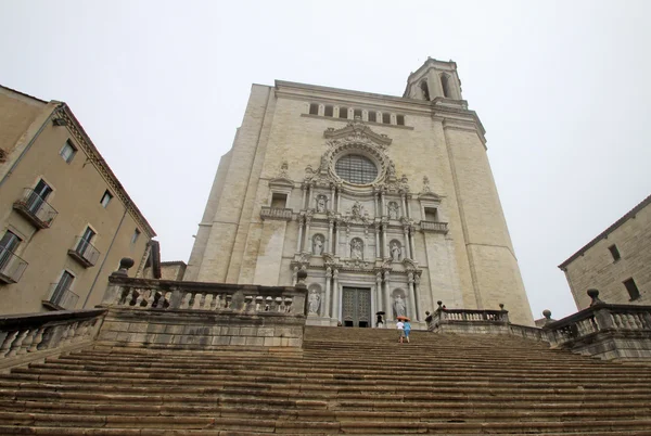 GIRONA, ESPAGNE - 30 AOÛT 2012 : Cathédrale Sainte Marie de Gérone — Photo