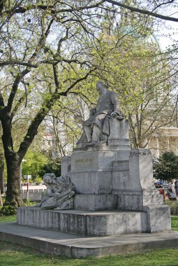 Viyana, Avusturya - 22 Nisan 2010: Johannes Brahms Viyana, Avusturya anıt.