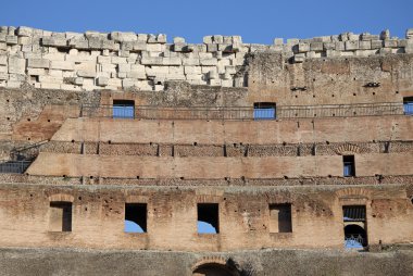 Rome, İtalya - 21 Aralık 2012: İçinde Colosseum, olarak da bilinen Flavius anfi tiyatro Roma, İtalya