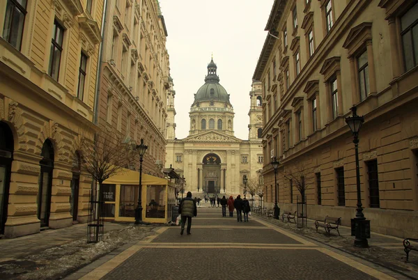 St. Stephen's Basilica in Boedapest, Hongarije. Februari 2012 Stockfoto