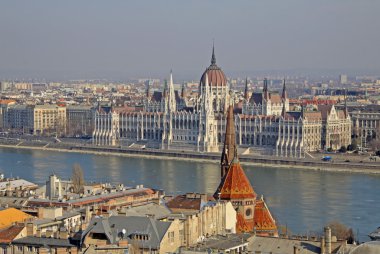 Görünüm Macarca Parlemento Binası, Budapeşte, Macaristan